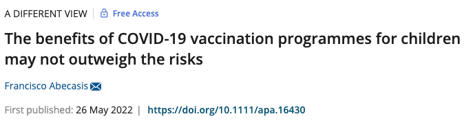 Os benefícios dos programas de vacinação COVID-19 para as crianças poderão não superar os riscos
